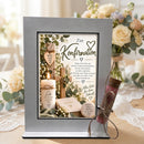 Geldgeschenk zur Konfirmation mit Kreuz Bibel Kerze und Glasröhrchen