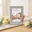 Kristallhochzeit Geschenk mit 15 Jahre Motiv und Glasröhrchen zum stilvollen Verschenken von Geld