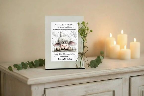 Geschenkidee Geburtstag lustiges Schaf