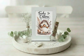 Geldgeschenk Ostern Bilderrahmen mit Vase