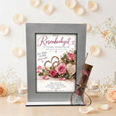 Geldgeschenk Rosenhochzeit für 10 Jahre Ehe mit Rosen, Herzen und austauschbarer Karte