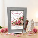 Geldgeschenk Ehejubiläum – selbststehender Aufsteller zur Rosenhochzeit mit Geldröhrchen