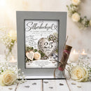 Geldgeschenk Ehejubiläum – selbststehender Aufsteller zur Silberhochzeit mit Geldröhrchen