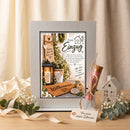 Einzugsgeschenk für neues Zuhause mit Haus Laterne und Blumen