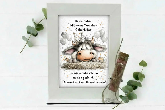 Geburtstag Geldgeschenk Rahmen mit Geldschein