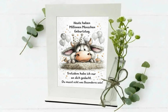 Geburtstagsgeschenk Rahmen mit Vase