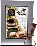 Master Geschenk für Absolventin und Absolvent mit herzlichen Glückwünschen