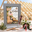 Richtfest Geschenk für Bauherren mit Haus Hammer Zollstock und Nägeln