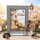 Geschenk zum Hausbau mit Rohbau Richtkranz und guten Wünschen zur Zukunft