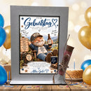 Geldgeschenk Geburtstag Mann mit Wünschen für Gesundheit, Glück und schöne Momente