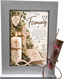 Geschenk zur Firmung mit Kreuz Bibel Fisch und christlichem Segensspruch