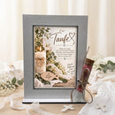 Taufgeschenk für Patenkind mit Engel-Spruch Kreuz und Taufkerze