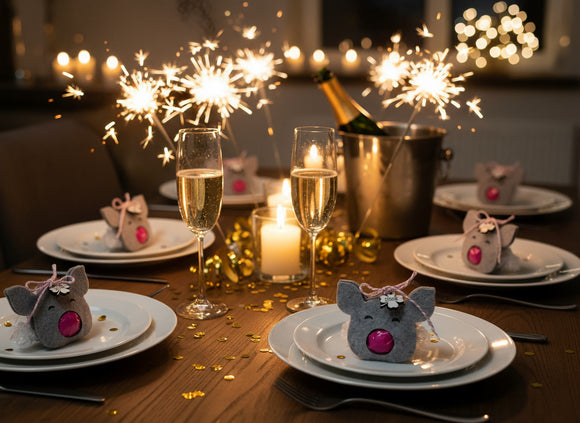 Glücksschwein aus Filz – Handgemachtes Neujahrsgeschenk