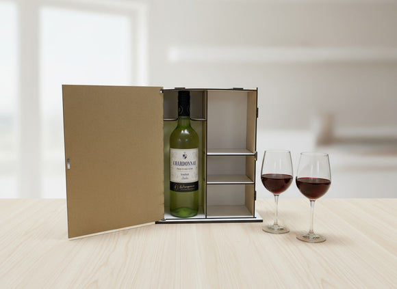 Geschenkidee zum Einzug – personalisiertes Weingeschenk mit Gravur und Weingläsern