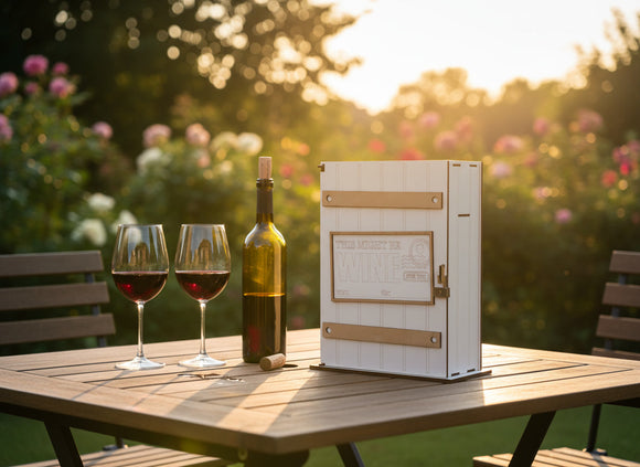 Wein Geschenkidee – elegante personalisierte Weinkiste für Genießer und Freunde