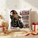 Geschenk für Löwe Mann – individuelles Sternzeichen Kissen mit Wunschname, Geburtsdatum und Biker Motiv
