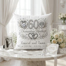 Diamantene Hochzeit Kissen personalisiert als hochwertiges Geschenk zum Hochzeitsjubiläum