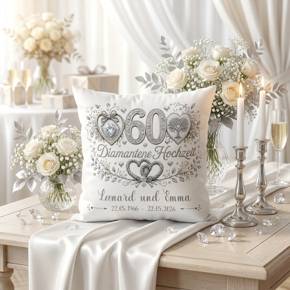Romantisches Geschenk zur Diamantenen Hochzeit mit individueller Personalisierung