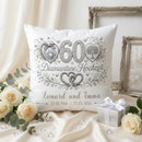 Geschenk zum 60. Hochzeitstag mit elegantem Diamantene-Hochzeit-Design und Namen des Ehepaares