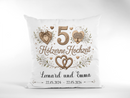 Hölzerne Hochzeit Kissen mit Datum und Namen personalisiert