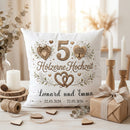 Personalisiertes Hölzerne Hochzeit Kissen als Geschenk zum 5 Hochzeitstag
