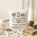 Geschenkidee Hölzerne Hochzeit Kissen personalisiert