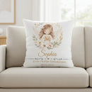 Erinnerungsgeschenk zur Kommunion – personalisiertes Kissen mit Engelmotiv