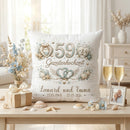 Hochzeitsjubiläum Geschenk Gezeitenhochzeit personalisiertes Kissen