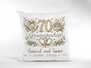 Geschenk zum 70. Hochzeitstag personalisiert mit Namen und Hochzeitsdatum