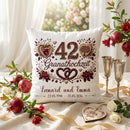 Geschenk zum 42. Hochzeitstag mit elegantem Granathochzeit-Design und Namen des Ehepaares