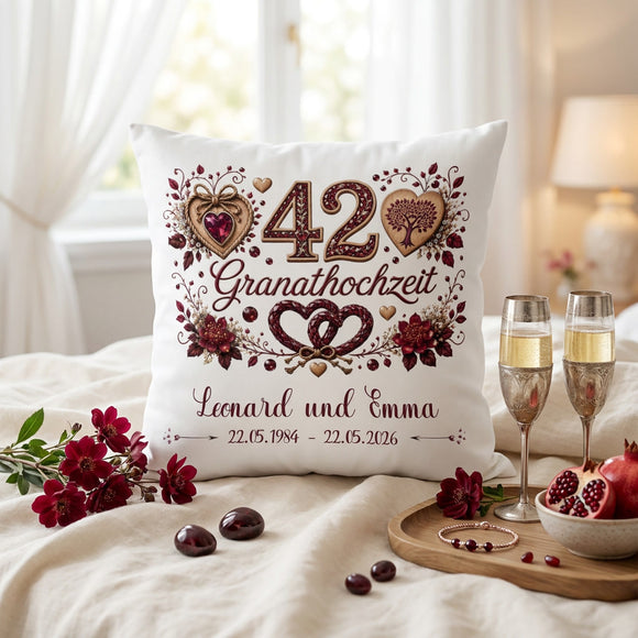 Romantisches Geschenk zur Granathochzeit mit individueller Personalisierung