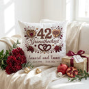 Geschenk 42. Hochzeitstag – personalisiertes Kissen zur Granathochzeit mit Namen und Datum