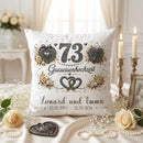 Geschenk Gusseisenhochzeit mit Namen und Datum für 73 Jahre Ehe