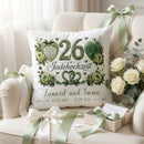 Jadehochzeit Kissen personalisiert als romantisches Hochzeitsjubiläum Geschenk