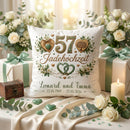 Hochzeitsjubiläum Geschenk Jadehochzeit personalisiertes Kissen