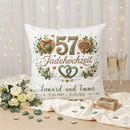 Geschenk Jadehochzeit personalisiertes Kissen zum 57. Hochzeitstag