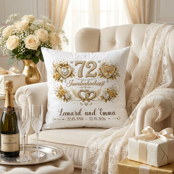 Hochzeitsjubiläum Geschenk Juwelenhochzeit mit Juwelen und Herzen