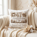 Kaschmirhochzeit Kissen personalisiert als hochwertiges Hochzeitsjubiläum Geschenk