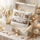 Geschenk 47. Hochzeitstag – personalisiertes Kissen zur Kaschmirhochzeit mit Namen und Datum