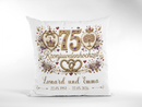 Geschenk zum 75. Hochzeitstag mit Namen und Hochzeitsdatum