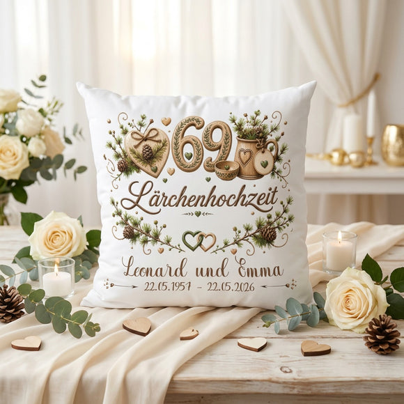 Geschenk zum 69. Hochzeitstag mit Namen und Hochzeitsdatum