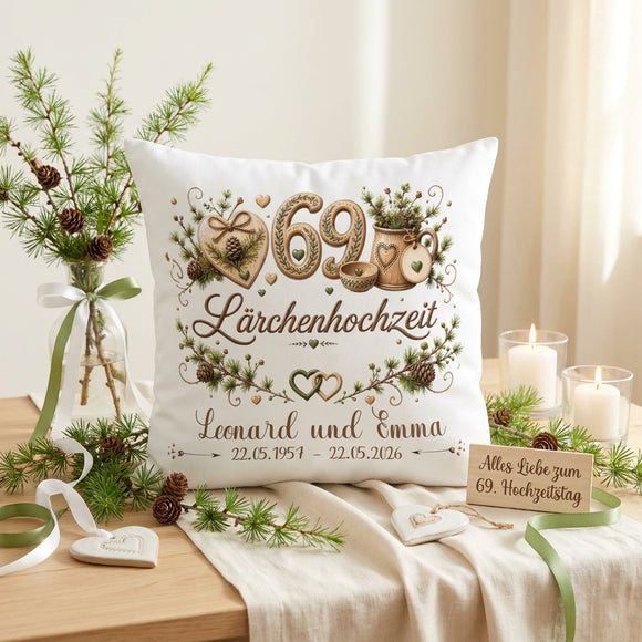 Geschenk 69 Jahre Ehe personalisiert mit Namen und Datum