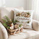 Geschenk Lärchenhochzeit personalisiertes Kissen