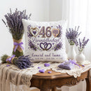 Geschenk zum 46. Hochzeitstag mit elegantem Lavendelhochzeit-Design und Namen des Ehepaares