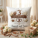 Personalisiertes Kissen zum 3. Hochzeitstag als liebevolles Geschenk für Ehefrau oder Ehemann