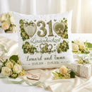 Geschenk zum 31. Hochzeitstag mit Lindenhochzeit-Design und Namen des Ehepaares