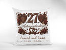 Geschenk zum 27. Hochzeitstag mit elegantem Mahagoni-Design und Namen des Ehepaares