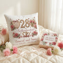 Nelkenhochzeit Kissen personalisiert als besonderes Hochzeitsjubiläum Geschenk