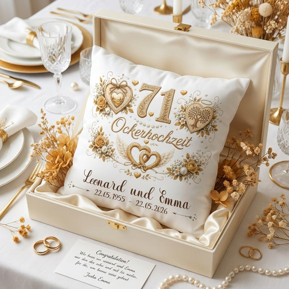 Geschenk 71 Jahre Ehe personalisiert mit Namen und Datum
