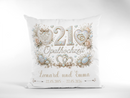 Geschenk Opalhochzeit – personalisiertes Kissen mit Namen und Datum